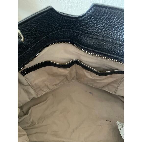 Authentic Versace Collection Pebbled Leather Chain Top Handle Bowler Bag Luxury - Picture 15 of 16